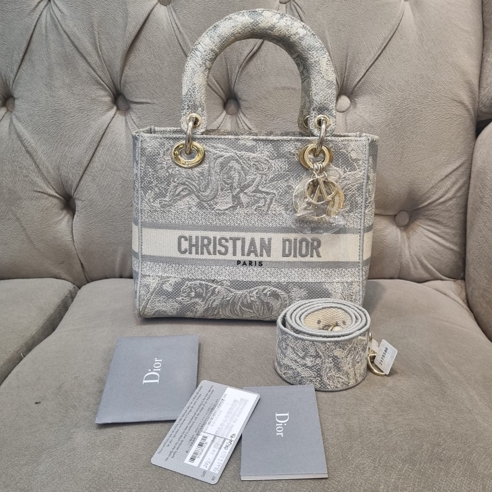 Dior Gray Tote Bag
